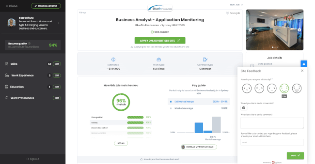 Mopinion: CareerOne jumpstarts user feedback programme with Mopinion - Business Analyst Site Feedback