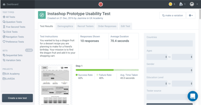 Usability Hub - A/B and split testing tools